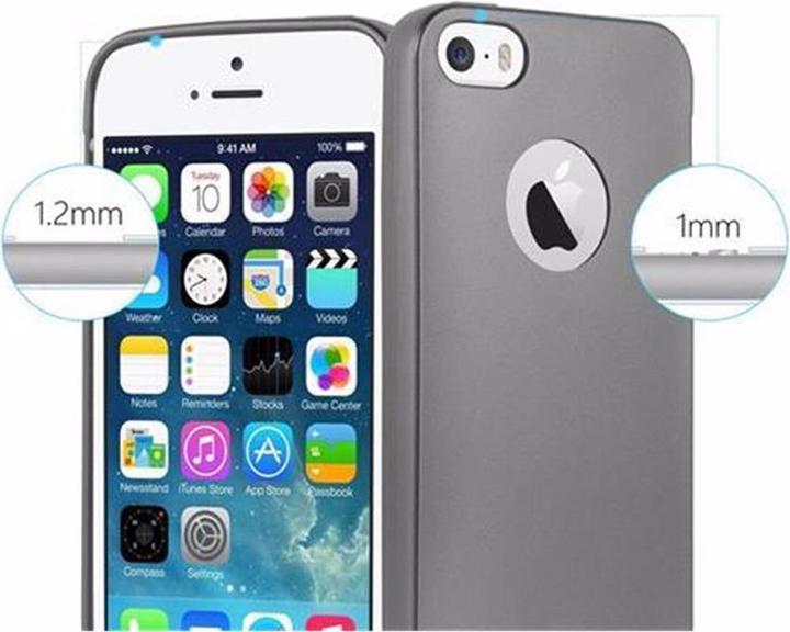 Actual product image Cadorabo TPU Matt Metallic Cover (Apple iPhone 5)