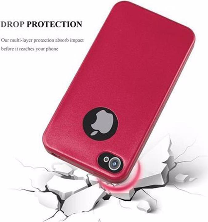 Image du produit Cadorabo Couverture métallique mate TPU (Apple iPhone 4, G4s)