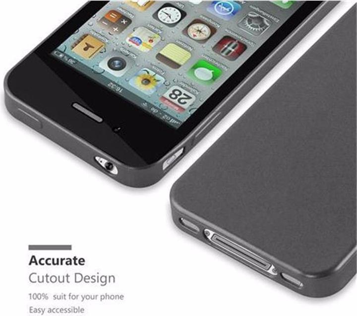 Actual product image Cadorabo TPU Matt Metallic Cover (Apple iPhone 4, G4s)