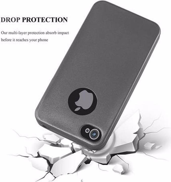 Actual product image Cadorabo TPU Matt Metallic Cover (Apple iPhone 4, G4s)