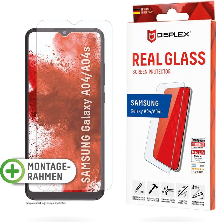 Displex Real Glass, 2D Panzerglas (1 Piece, Samsung Galaxy A04S, Samsung Galaxy A04)