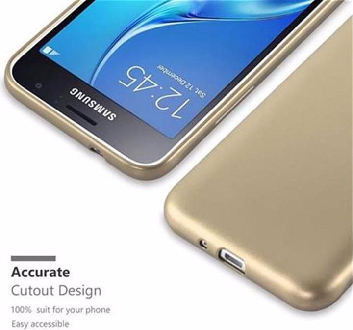 Actual product image Cadorabo TPU Matt Metallic Cover (Samsung Galaxy J1 (2016))