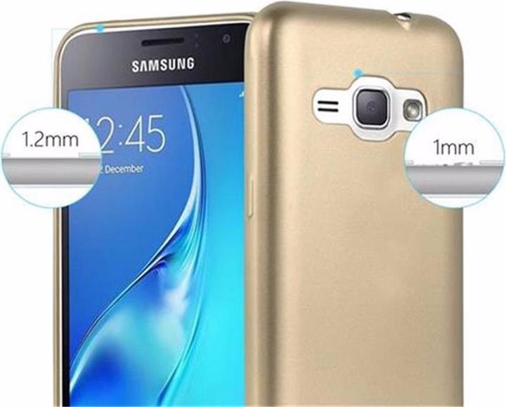 Actual product image Cadorabo TPU Matt Metallic Cover (Samsung Galaxy J1 (2016))