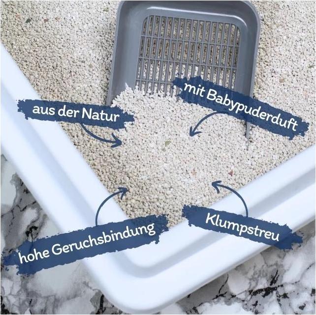 Produktbild Lyra Pet White Cat Katzenstreu mit Babypuderduft (Klumpend, Parfümiert, 27 kg)