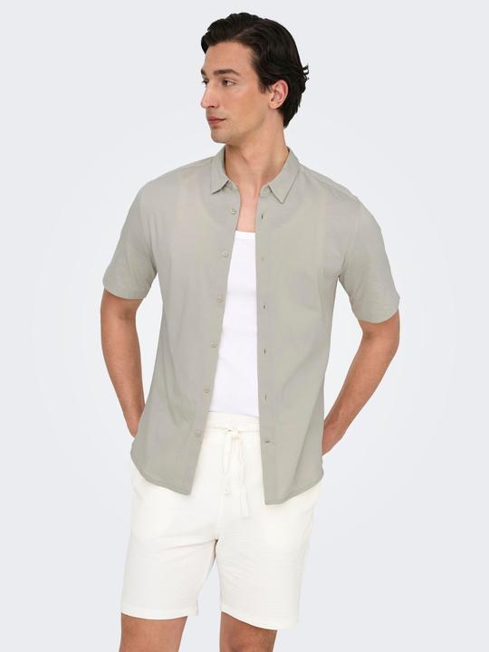 Produktbild Only & Sons Onsrobin Button Under Ss Stretch Shirt (L)