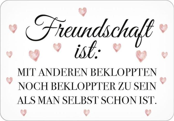 Puag Blechschild Freundschaft (16.5 x 11.5 cm)