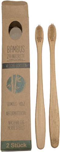 Bekos Bambus Zahnbürsten für Erwachsene 2er SET (Weich, 2 x)
