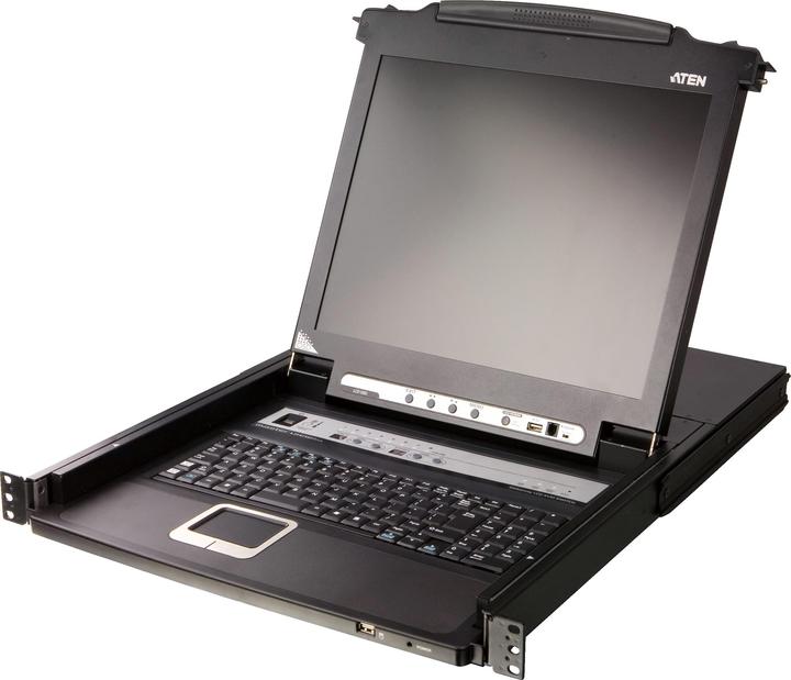 Produktbild Aten CL5708N CH KVM-Switch 8-Port 19"-LCD Single Rail (PS/2-USB VGA) CH-Layout