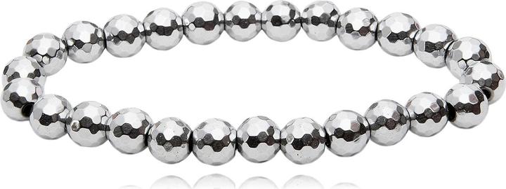 Leyda Hämatit Silber Armband (19 cm, Farbstein)