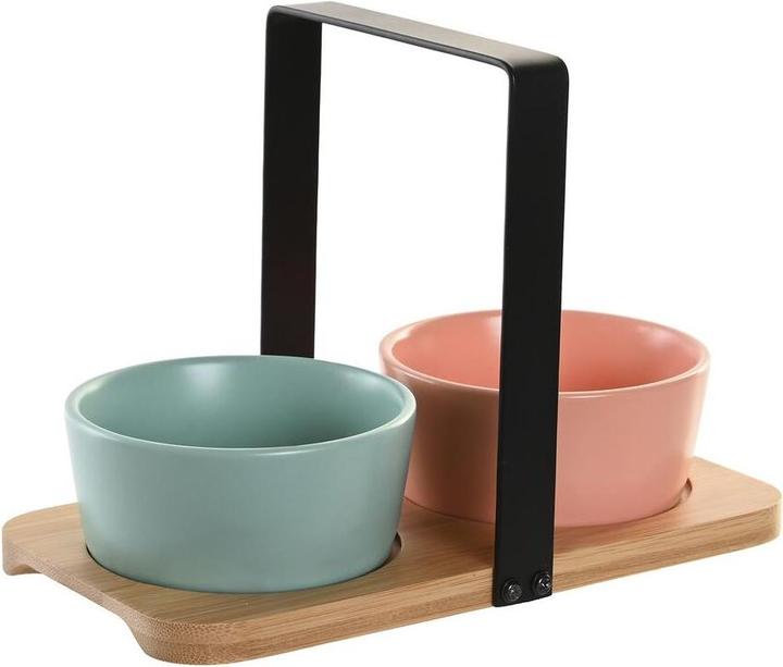DKD Home Decor Satz für Appetithäppchen 20 x 10,5 x 14 cm Porzellan Bunt 3 Stücke