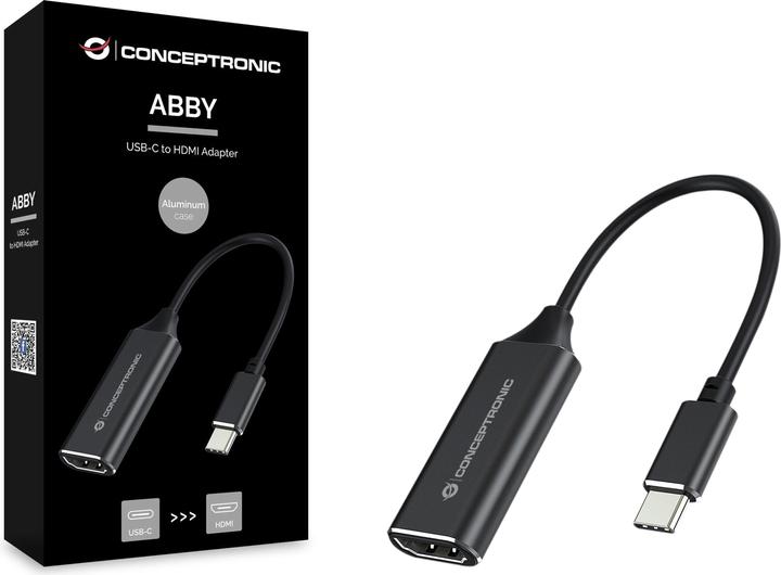 Produktbild Conceptronic Adapterkabel USB-C -> HDMI Adapter St/Bu (USB Typ-C, HDMI, 19.80 cm)