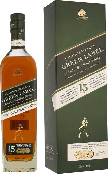 Johnnie Walker Green Label (Blended Whisky, Scotch Whisky, 1 x 70 cl)