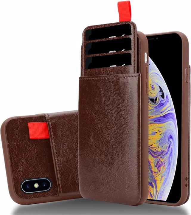 Produktbild Cadorabo TPU Kunstleder mit Kartenfach Cover (Apple iPhone XS Max)