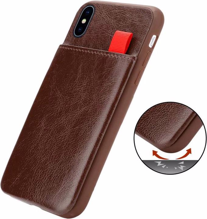 Produktbild Cadorabo TPU Kunstleder mit Kartenfach Cover (Apple iPhone XS Max)