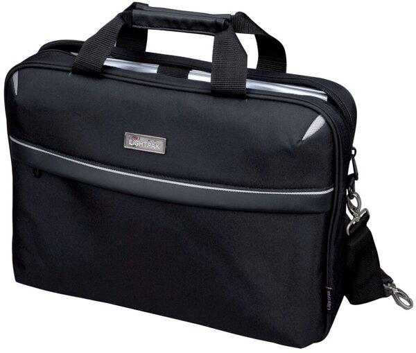 Lightpak Notebook bag "SIERRA", polyester, black padded laptop compartment, zipped pocket with organ