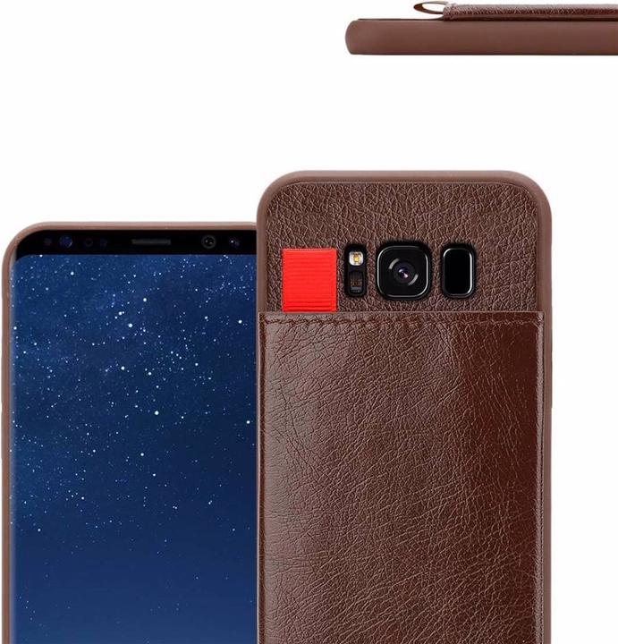 Produktbild Cadorabo TPU Kunstleder mit Kartenfach Cover (Samsung Galaxy S8+)