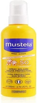 Image du produit Mustela Solaire spray solaire SPF 50 spray (Spray solaire, SPF 50, 200 ml, 235 g)