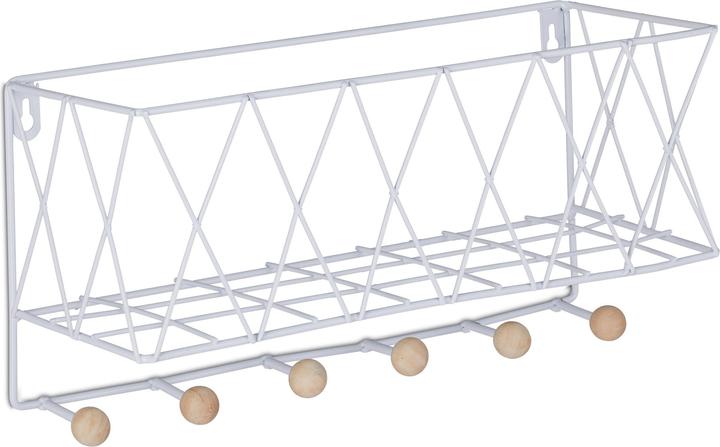 Immagine prodotto Relaxdays Mensola con-ganci (36 x 13 x 17 cm)