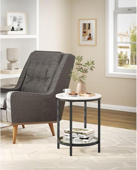 Actual product image Vasagle Side table wood white 45.0 x 45.0 x 55.0 cm (45 x 45 x 55 cm)