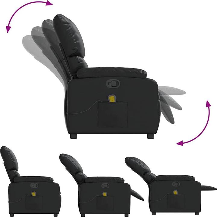 Produktbild VidaXL Massagesessel Schwarz Kunstleder,Farbe: Schwarz,Material