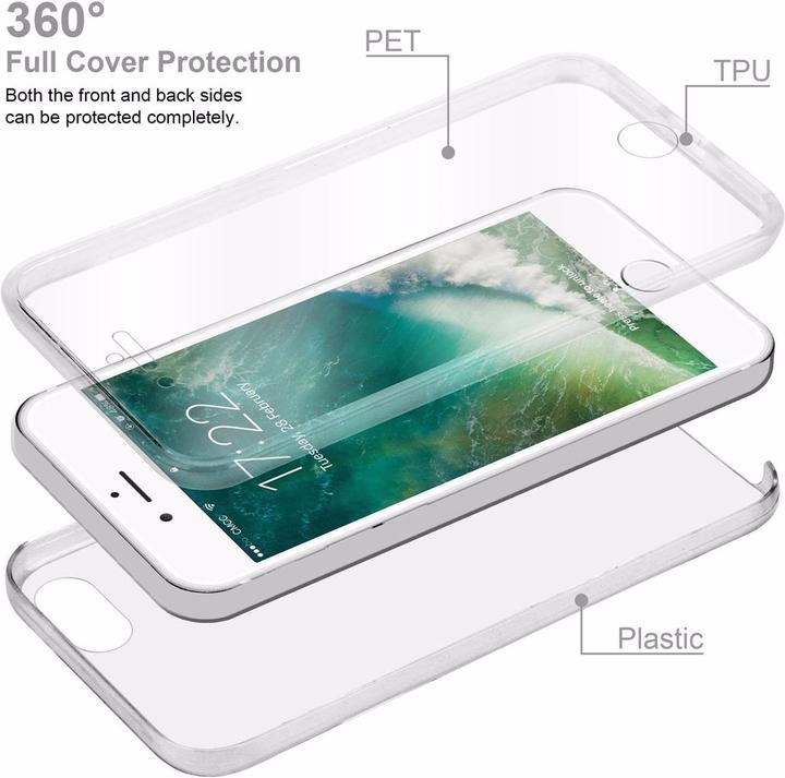 Immagine prodotto Cadorabo TPU 360 gradi di copertura del caso (Apple iPhone 7, Apple iPhone SE (seconda generazione))