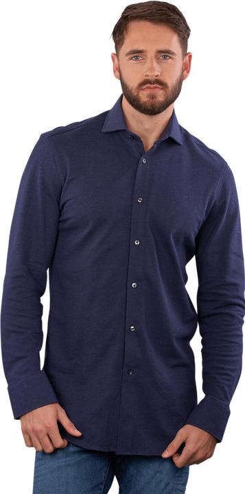 Produktbild The Basics Hemd Modern Fit Hai bügelleicht uni blue (39)