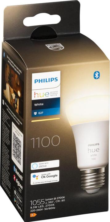 Actual product image Philips Hue White (E27, 9.50 W, 1050 lm, 1 x, F)