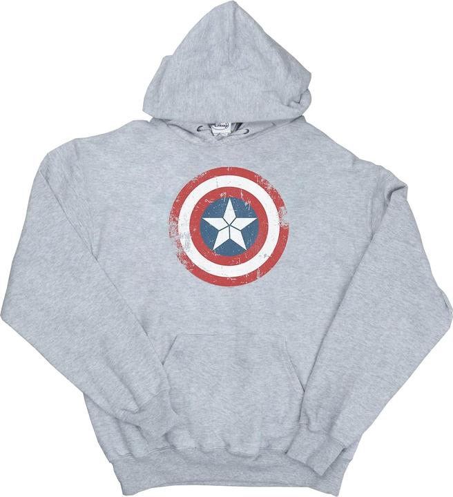 Captain America Civil War Distressed Shield Kapuzenpullover (M)