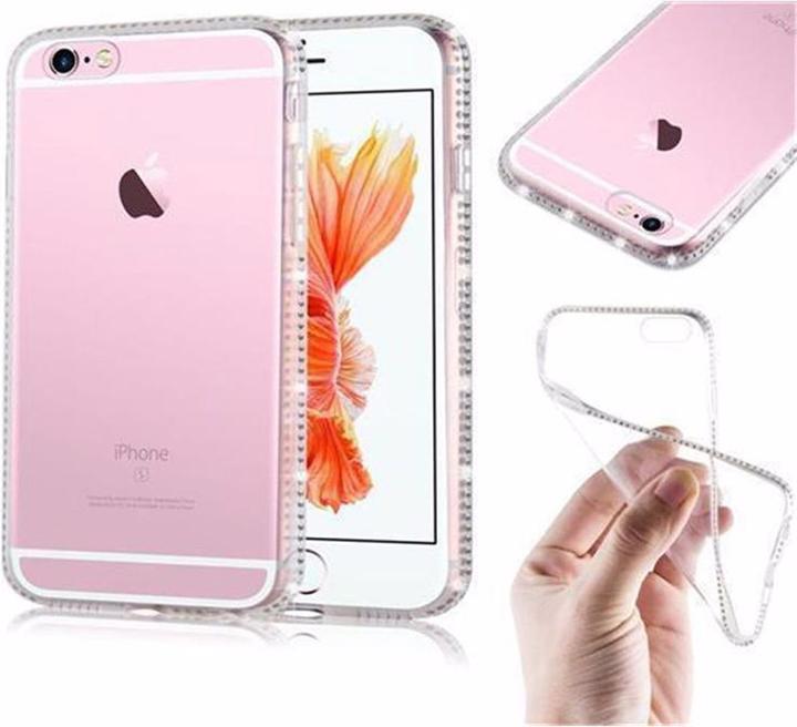 Productafbeelding Cadorabo TPU Ultra Slim Rhinestone Cover (Apple iPhone 6, Apple iPhone 6s)