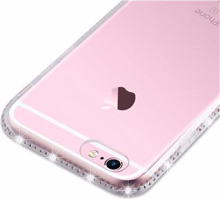 Productafbeelding Cadorabo TPU Ultra Slim Rhinestone Cover (Apple iPhone 6, Apple iPhone 6s)