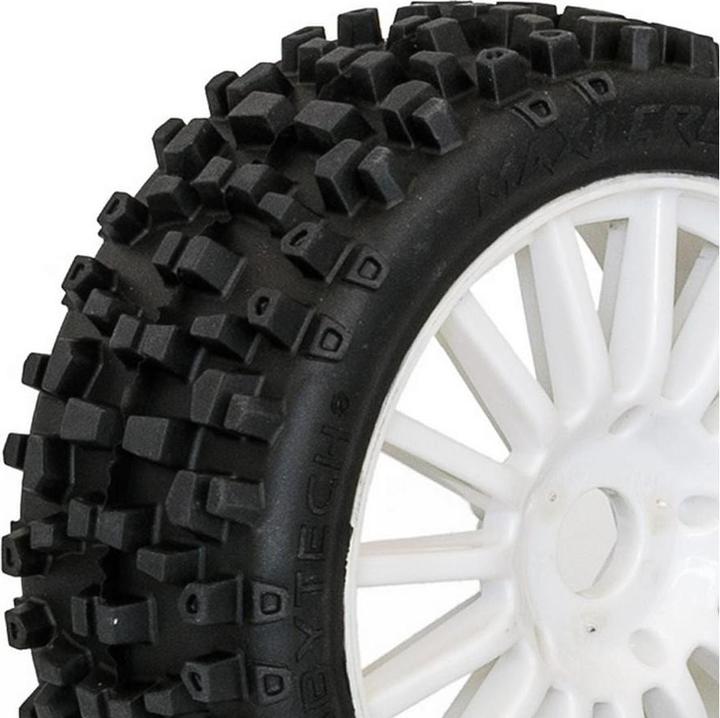 Produktbild Hobbytech Kompletträder MAXI CROSS Buggy Weiss, 1:8