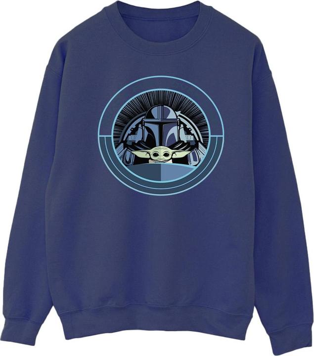 Actual product image Star Wars Mens The Mandalorian Grogu Ready For Adventure Sweatshirt (L)