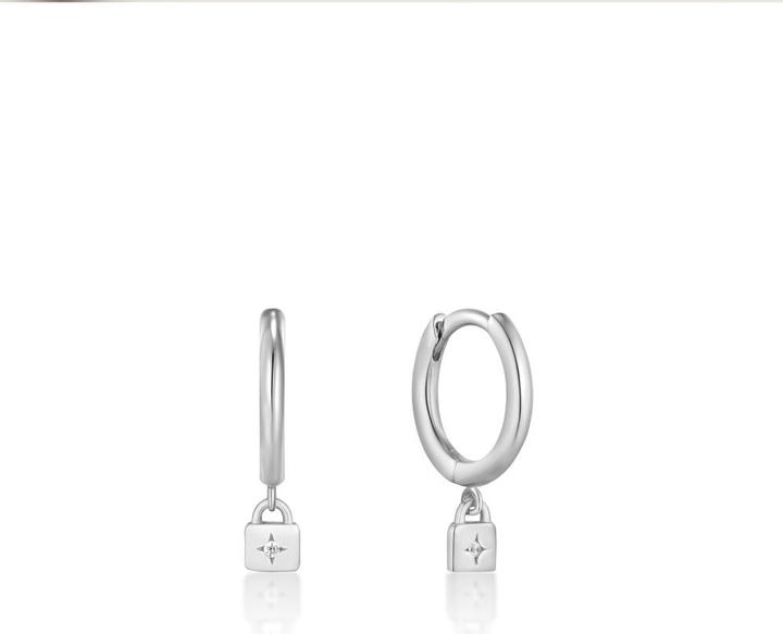 Immagine prodotto Ania Haie Orecchini Huggie con lucchetto in argento (Argento 925)