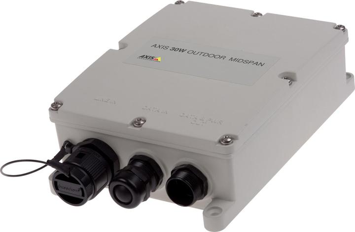 Axis PoE+ Injector 30W Outdoor Midspan (802.3af (PoE), 802.3at (PoE+), 30 W)