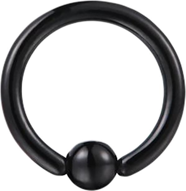 Star Piercing Micro Ball Closure Ring Absolute Black (ohne Messing, Chirurgenstahl 316L)