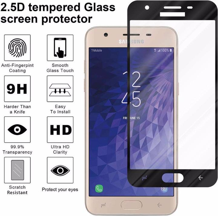 Produktbild Cadorabo Vollbild Displayschutzglas (1 Stück, Samsung Galaxy J3 (2018))