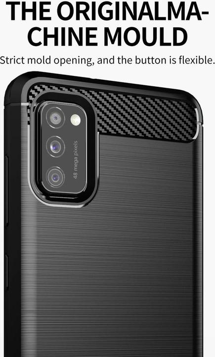 Actual product image Cadorabo TPU Ultra Slim carbon stainless steel Combi Cover (Samsung Galaxy A41)