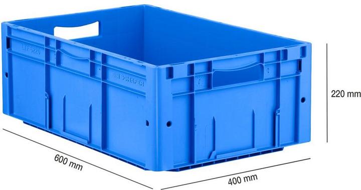 Produktbild Schäfer Shop Euro Box Serie LTF 6120, 6220, 6280, 6320, aus PP, verschiedene Ausführungen (42 l)