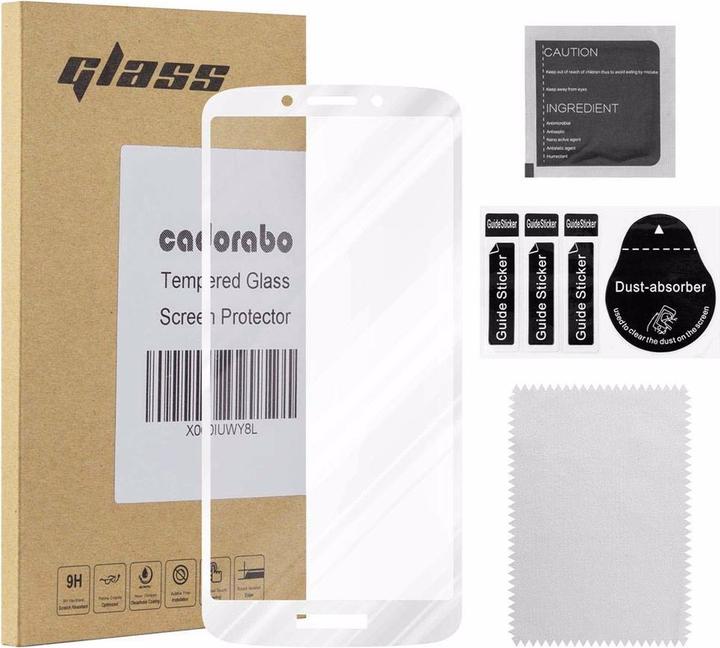 Actual product image Cadorabo Full screen display protection glass (1 Piece, Motorola Moto E5, Motorola Moto G6 Play)