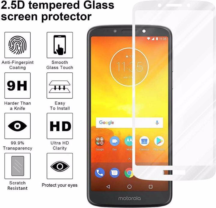 Actual product image Cadorabo Full screen display protection glass (1 Piece, Motorola Moto E5, Motorola Moto G6 Play)