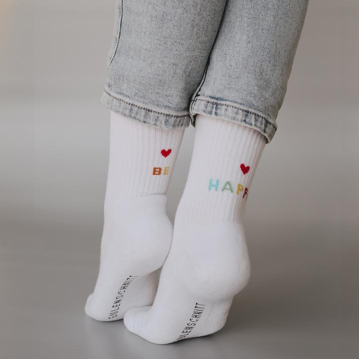 Actual product image Eulenschnitt Socken be happy weiss M Gr.39-42 (Single pack, 39 - 42)