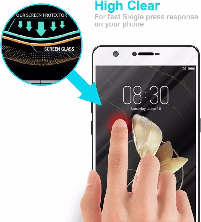 Produktbild Cadorabo Vollbild Displayschutzglas (1 Stück, ZTE Nubia M2)
