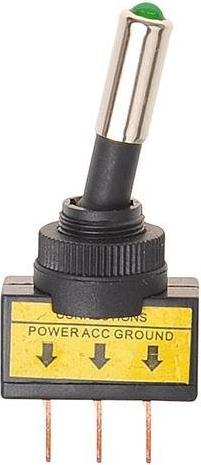 Immagine prodotto ProPlus Interruttore a levetta LED verde 12V-max. 20A in confezione blister
