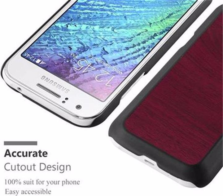 Actual product image Cadorabo Hard Cover Woody Cover (Samsung Galaxy J1)