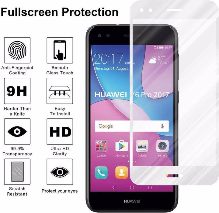 Produktbild Cadorabo Vollbild Displayschutzglas (1 Stück, Huawei Y6 Pro (2017))