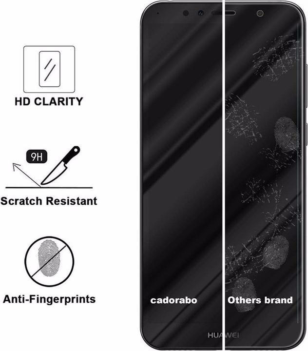 Actual product image Cadorabo Full screen display protection glass (1 Piece, Huawei Y6 Prime (2018))