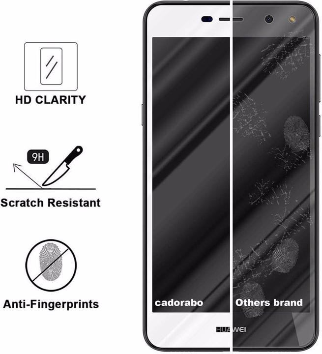 Produktbild Cadorabo Vollbild Displayschutzglas (1 Stück, Huawei Y6 (2017), Huawei Y5 (2017))
