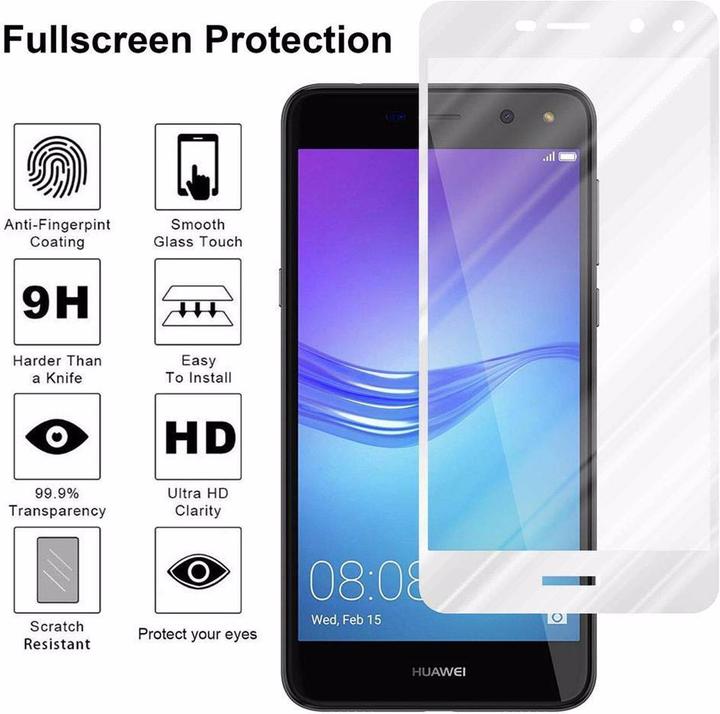 Produktbild Cadorabo Vollbild Displayschutzglas (1 Stück, Huawei Y6 (2017), Huawei Y5 (2017))