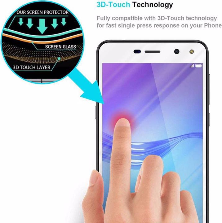 Produktbild Cadorabo Vollbild Displayschutzglas (1 Stück, Huawei Y6 (2017), Huawei Y5 (2017))