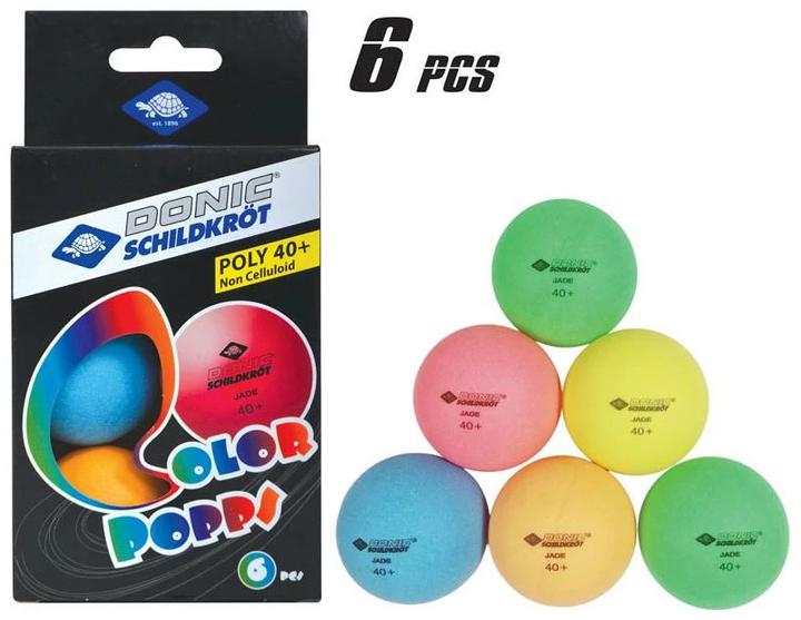 Actual product image Donic Schildkröt PingPong Balls Color (6 pcs.)